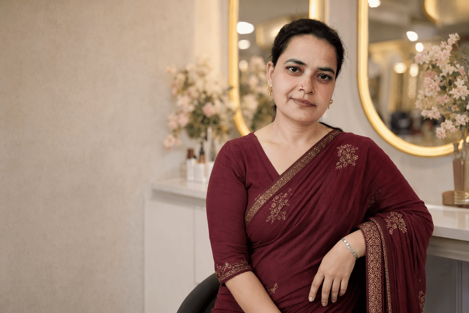 Surbhi, owner of Surbhi Beauty Parlour